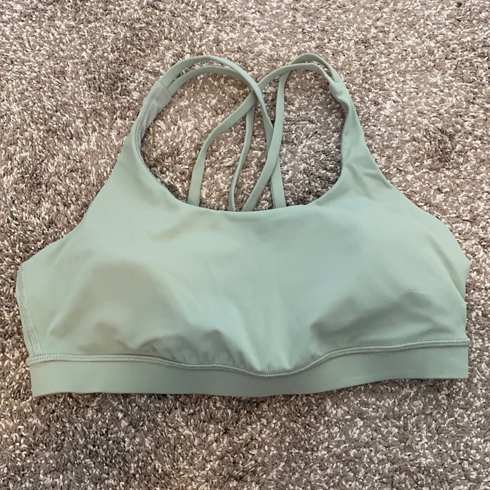 lululemon green sports bra size 12